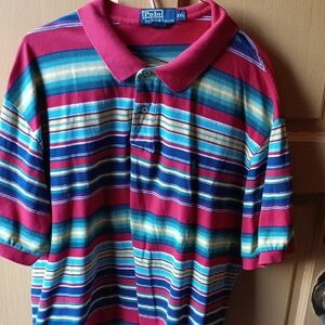 Polo by Ralph Lauren Kids Striped Polo - Red and Blue